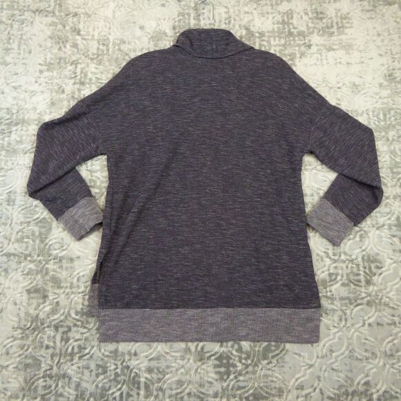 Green Envelope Sweater Women's Medium Gray Cowl Neck High Low  USA Made - Picture 9 of 11